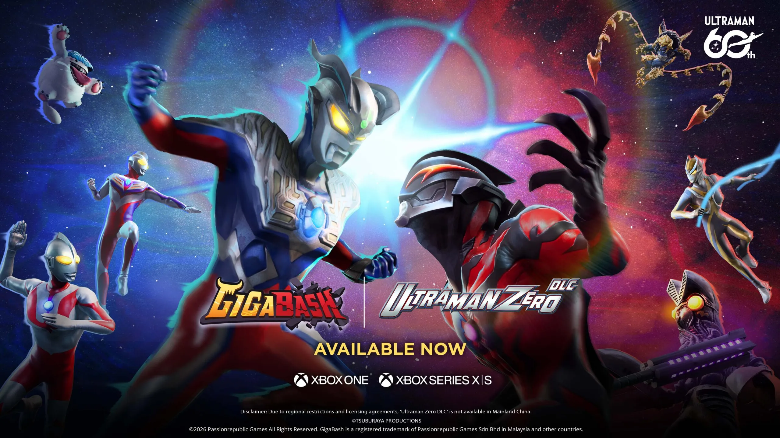 GigaBash получит DLC с Ultraman Zero и Ultraman Belial — два легендарных персонажа в боевой арене
