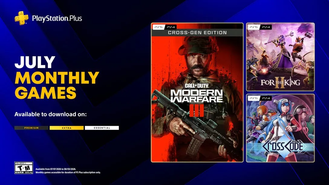 PlayStation Plus в июле: Call of Duty: Modern Warfare III, For the King II и CrossCode